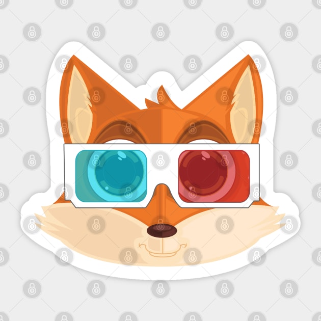 Fox - 3D Sticker by adamzworld